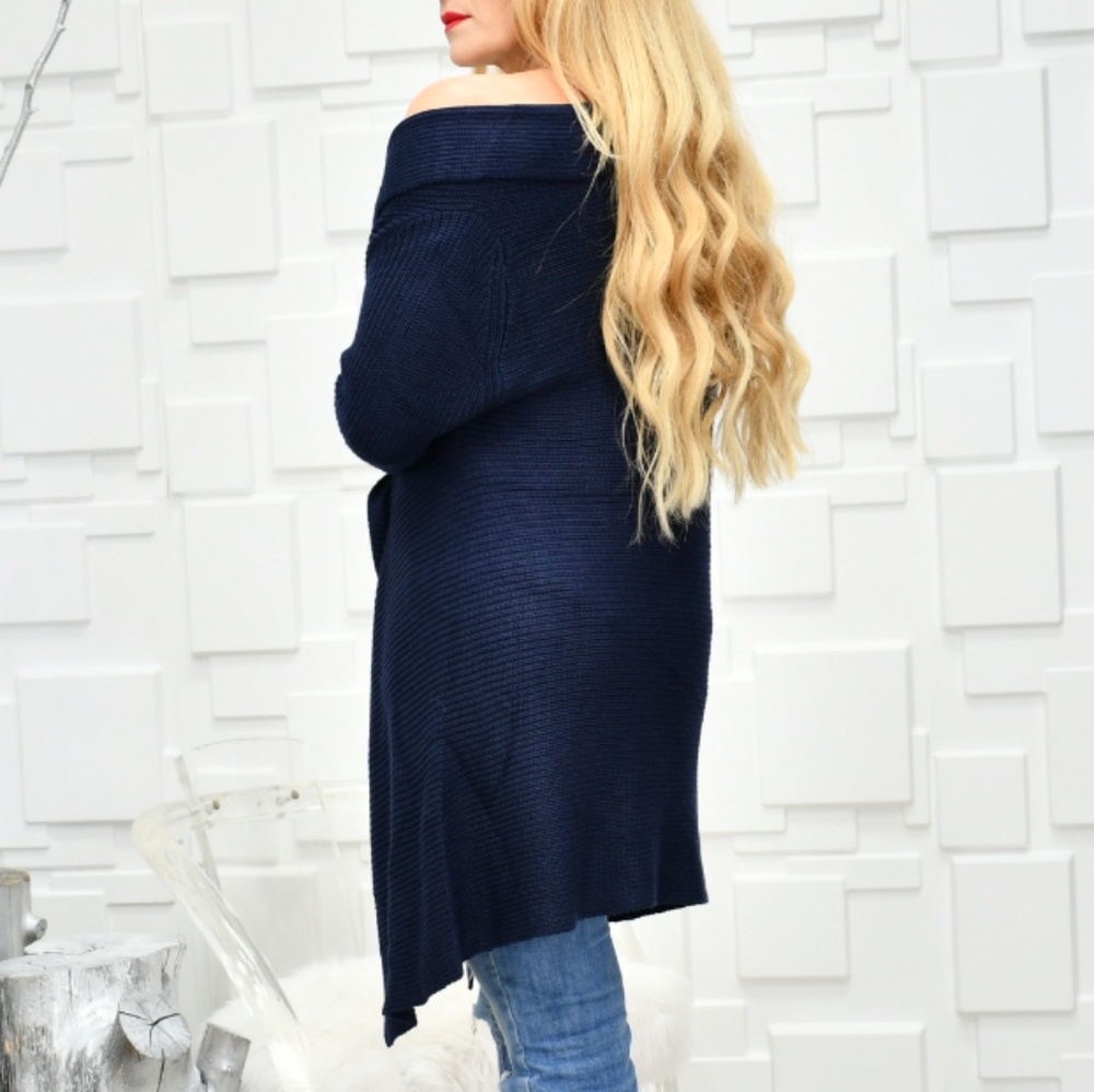 Navy Blue Cardigan - Picture 4 of 4